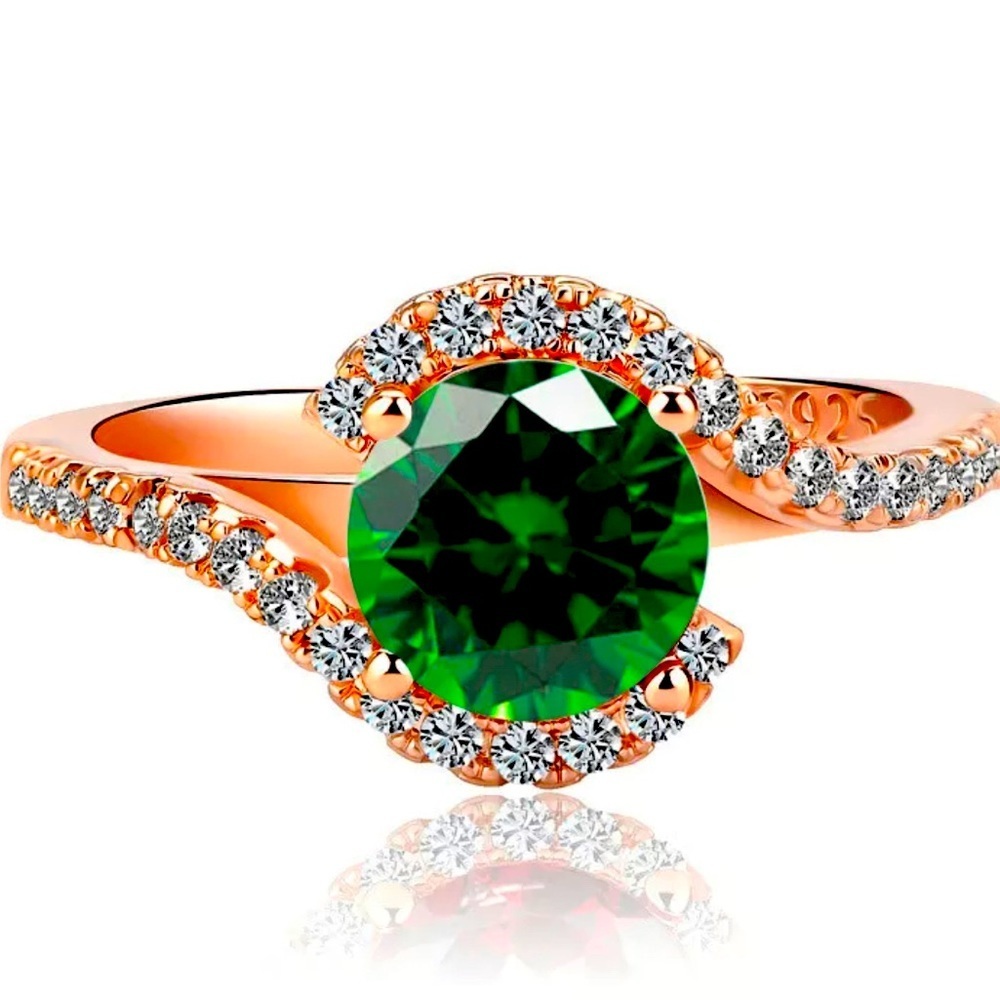 EMERALD WEDDING RING - Picture 4 of 5